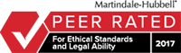 Martindale-Hubbell | Peer Rated | For Ethical Standards and Legal Ability | 2017